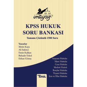 KPSS İmtiyaz Hukuk Soru Bankası Temsil Yayınları