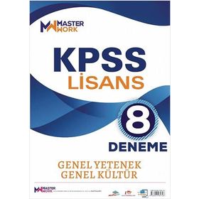 KPSS Lisans Genel Yetenek Genel Kültür 8 Deneme Master Work Yayınları