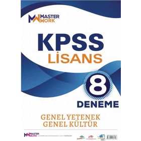 KPSS Lisans Genel Yetenek Genel Kültür 8 Deneme Master Work Yayınları