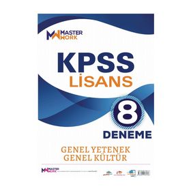 KPSS Lisans Genel Yetenek Genel Kültür 8 Deneme Master Work Yayınları