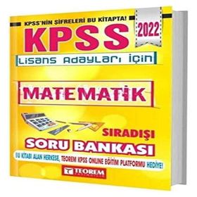 KPSS Lisans Matematik Sıradışı Soru Bankası