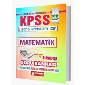 KPSS Lisans Matematik Sıradışı Soru Bankası