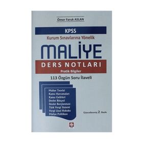 KPSS Maliye Ders Notları Pratik Bilgiler - Ömer Faruk Aslan