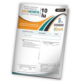 KPSS ÖABT 2023 Sosyal Bilgiler Türkiye Geneli Dijital Çözümlü Deneme 10/5. Kitapçık - Anamorfik Yayınları