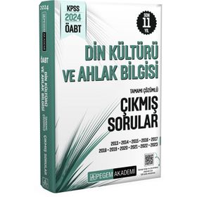 KPSS ÖABT Din Kültürü ve Ahlak Bilgisi Tamamı Çözümlü Çıkmış Sorular-Pegem Yayınları