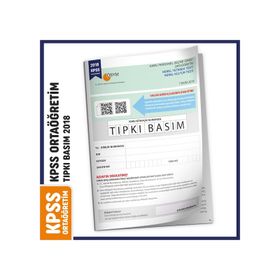 KPSS Ortaöğretim/Lise 2018 ÖSYM Tıpkı Basım Türkiye Geneli Dijital Çözümlü Çıkmış Soru Kitapçığı