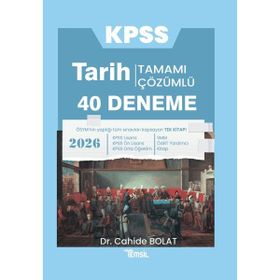 KPSS Tarih Tamamı Çözümlü 40 Deneme - Temsil Kitap