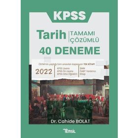 KPSS Tarih Tamamı Çözümlü 40 Deneme - Temsil Kitap