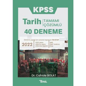 KPSS Tarih Tamamı Çözümlü 40 Deneme - Temsil Kitap
