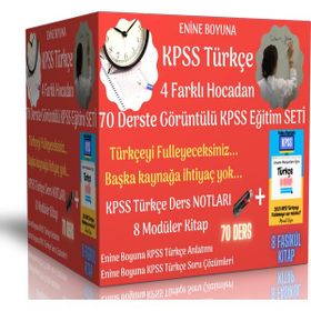 KPSS Türkçe Ful Hazırlık Seti 4 Farklı Hocadan Anlatım Enine Boyuna Eğitim