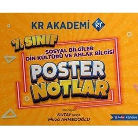 KR Akademi 7. Sınıf Sosyal Bilgiler Din Kültürü ve Ahlak Bilgisi Poster Notlar