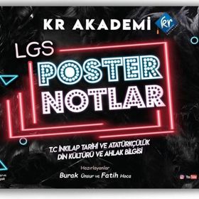 ​​KR Akademi LGS İnkılap Tarihi ve Atatürkçülük - Din Kültürü ve Ahlak Bilgisi Poster Notları