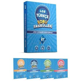 KR Akademi Yayınları 8. Sınıf LGS Türkçe Soru Fasikülleri Dört Çeyreklik Soru Bankası