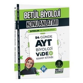 Kr Akademi Yayınları Betül Biyoloji Konu Anlatımı 54 Günde AYT Biyoloji Video Kamp Kitabı