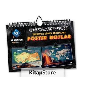 KR Akademi Yayınları - Coğrafyanın Kodları Türkiye ve Dünya Duvar Haritaları Poster Notlar