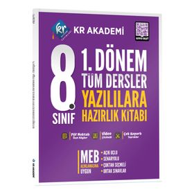 Kr Akademi Yayınları LGS 8. Sınıf 1. Dönem Tüm Dersler Yazılılara Hazırlık Kitabı