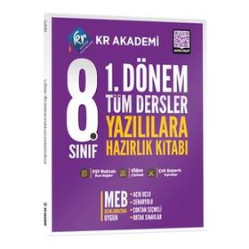 Kr Akademi Yayınları LGS 8. Sınıf 1. Dönem Tüm Dersler Yazılılara Hazırlık Kitabı