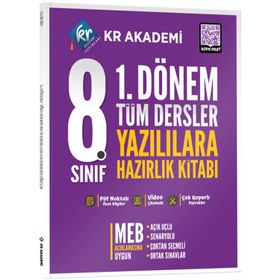 Kr Akademi Yayınları LGS 8. Sınıf 1. Dönem Tüm Dersler Yazılılara Hazırlık Kitabı