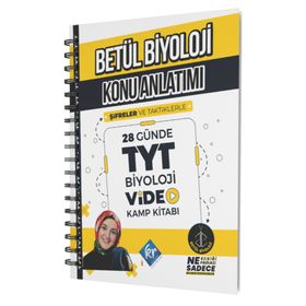 KR Akademi Yayınları - TYT Betül Biyoloji Konu Anlatımı 28 Günde Video Kamp Kitabı