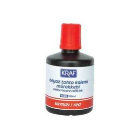 Kraf 100 ml Beyaz Tahta Kırmızı Kalem Mürekkep