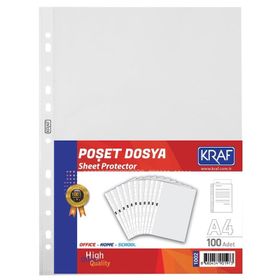 Kraf 1002 100'lü Poşet Dosya A4 XL Poşet Dosya