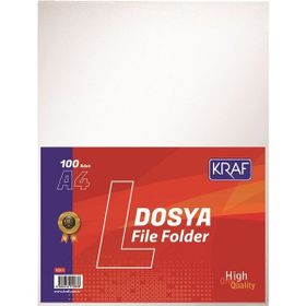 Kraf 1011 L A4 100'lü Paket Poşet Dosya