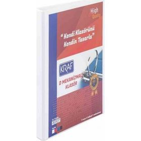 Kraf 1032 D 3 cm 2 Halka Beyaz Mekanizmalı Klasör