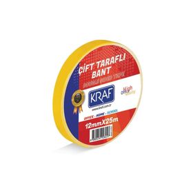 Kraf 12 mm 25 mt Çift Taraflı Bant