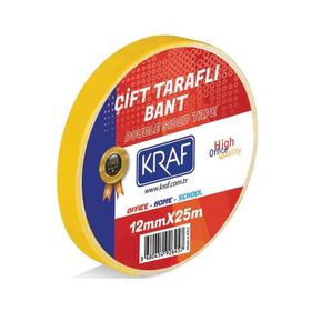 Kraf 12 mm 25 mt Çift Taraflı Bant
