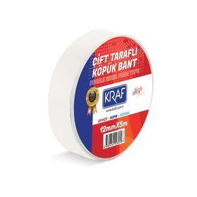 Kraf 12 mm 5 mt Çift Taraflı Köpük Bant