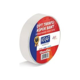 Kraf 12 mm 5 mt Çift Taraflı Köpük Bant