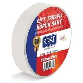 Kraf 12 mmx5 m Çift Taraflı Köpük Bant