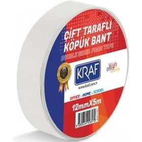 Kraf 12 mmx5 m Çift Taraflı Köpük Bant