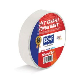 Kraf 12 mmx5 m Çift Taraflı Köpük Bant