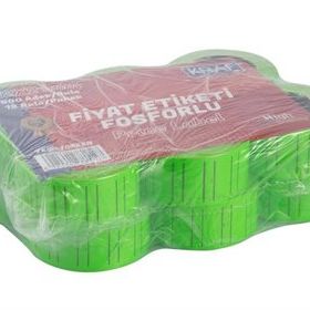 Kraf 12 x 21 mm Fosforlu Yeşil Motex Fiyat Etiketi
