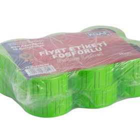 Kraf 12 x 21 mm Fosforlu Yeşil Motex Fiyat Etiketi