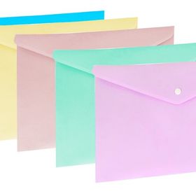 Kraf 1279 A4 Pastel Asorti Çıtçıtlı Dosya