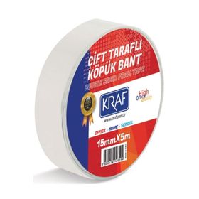 Kraf 15 mm 5 m Çift Taraflı Köpük Bant