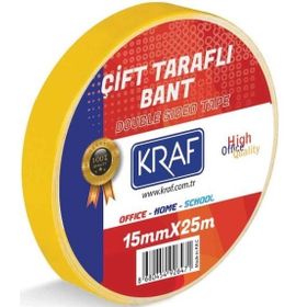 Kraf 15Mmx25 M Çift Taraflı Bant
