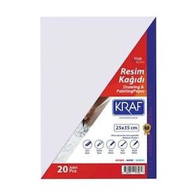 Kraf 185019 20 Adet 25x35 cm Resim Kağıdı
