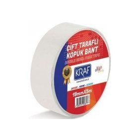 Kraf 19 mm 5 m Çift Taraflı Köpük Bant