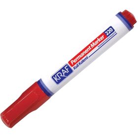 Kraf 220 Kırmızı Yuvarlak Uç Permanent Marker Kalem