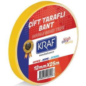 Kraf 2512G 12 mm x 25 mt Çift Taraflı Bant
