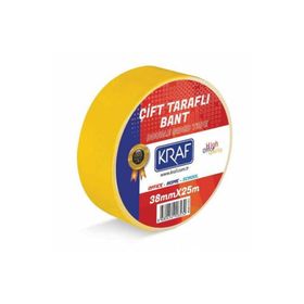 Kraf 2538G 38 mm x 25 mt Çift Taraflı Bant