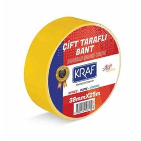 Kraf 2538G 38 mm x 25 mt Çift Taraflı Bant