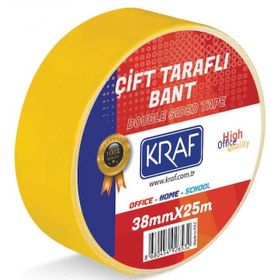 Kraf 2538G 38 mm x 25 mt Çift Taraflı Bant