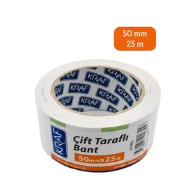 Kraf 2550G 50 mm x 25 mt Çift Taraflı Bant