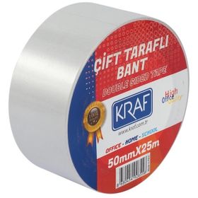 Kraf 2550G 50 mm x 25 mt Çift Taraflı Bant