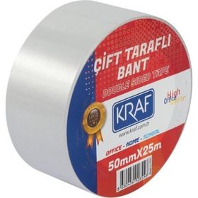Kraf 2550G 50 mm x 25 mt Çift Taraflı Bant