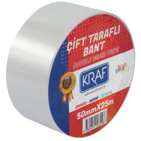 Kraf 2550G 50 mm x 25 mt Çift Taraflı Bant